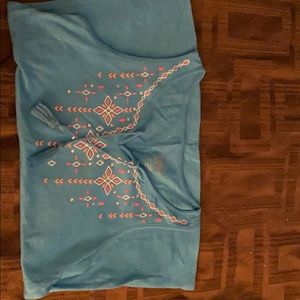 Justice size 18 sleeveless blue shirt